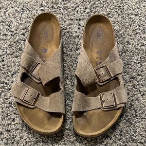 Birkenstock Kids Brown Suede Sandals